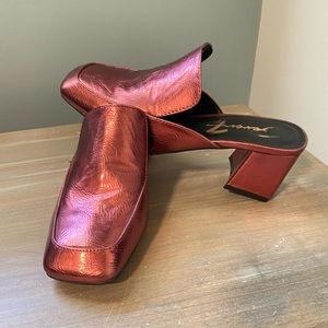 Seven 7 Women's Meghan Metallic Pink Mule Slide Shoes Size 8/38